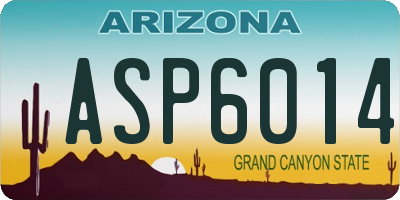 AZ license plate ASP6014