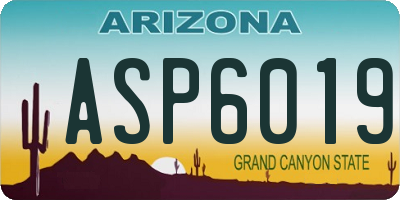 AZ license plate ASP6019