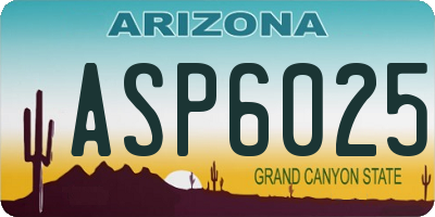 AZ license plate ASP6025