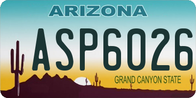 AZ license plate ASP6026
