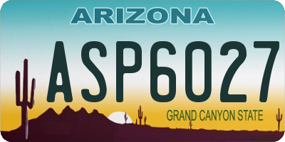 AZ license plate ASP6027