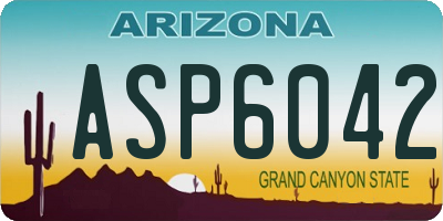 AZ license plate ASP6042