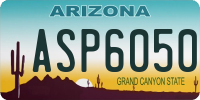 AZ license plate ASP6050