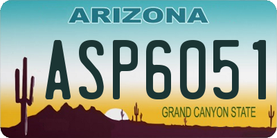 AZ license plate ASP6051