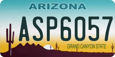 AZ license plate ASP6057