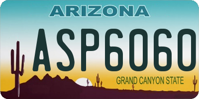 AZ license plate ASP6060