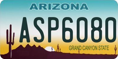 AZ license plate ASP6080