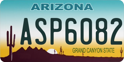 AZ license plate ASP6082