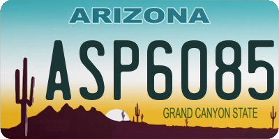 AZ license plate ASP6085
