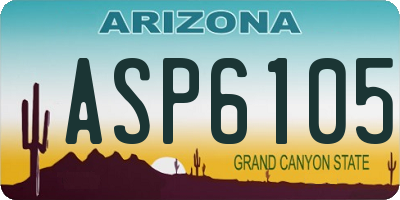 AZ license plate ASP6105