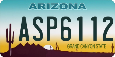 AZ license plate ASP6112