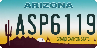AZ license plate ASP6119