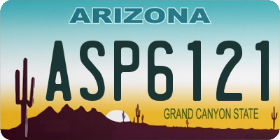AZ license plate ASP6121