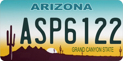 AZ license plate ASP6122