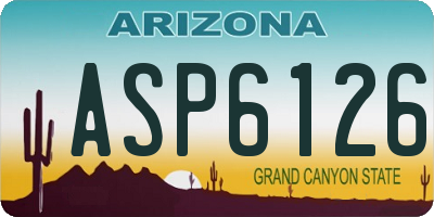AZ license plate ASP6126