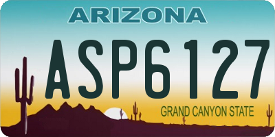 AZ license plate ASP6127