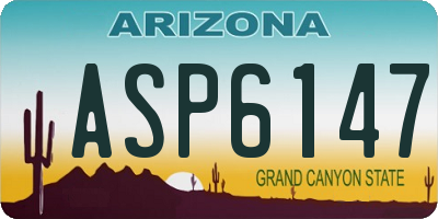 AZ license plate ASP6147