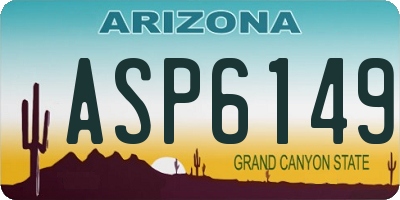AZ license plate ASP6149