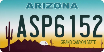 AZ license plate ASP6152