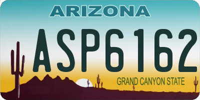 AZ license plate ASP6162