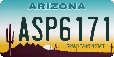 AZ license plate ASP6171