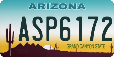 AZ license plate ASP6172