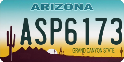 AZ license plate ASP6173