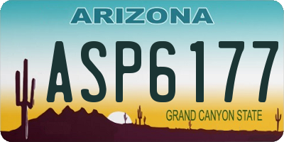 AZ license plate ASP6177