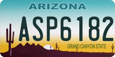 AZ license plate ASP6182