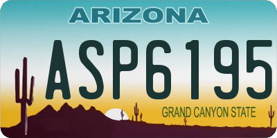 AZ license plate ASP6195