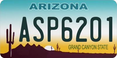 AZ license plate ASP6201