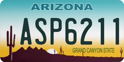 AZ license plate ASP6211