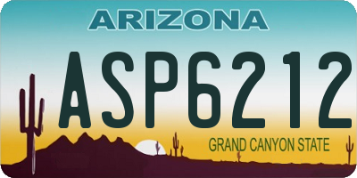 AZ license plate ASP6212