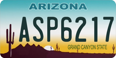AZ license plate ASP6217