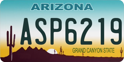 AZ license plate ASP6219