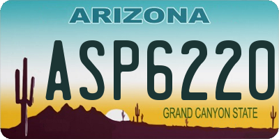 AZ license plate ASP6220