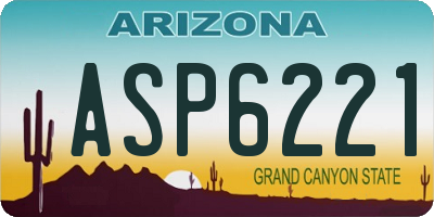 AZ license plate ASP6221