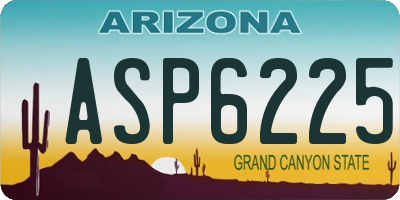AZ license plate ASP6225