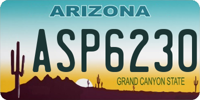 AZ license plate ASP6230