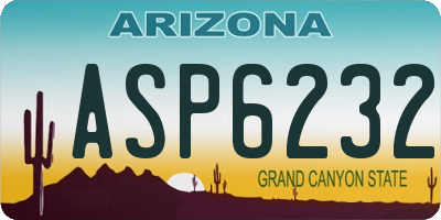 AZ license plate ASP6232