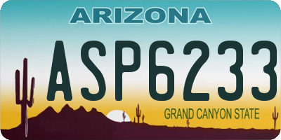 AZ license plate ASP6233