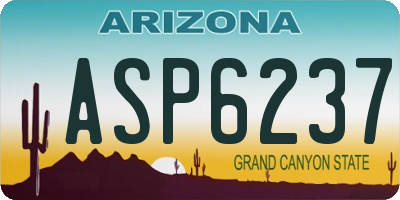 AZ license plate ASP6237