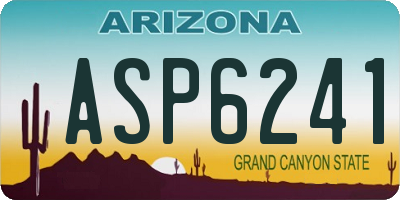 AZ license plate ASP6241