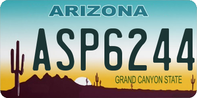 AZ license plate ASP6244