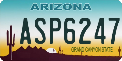 AZ license plate ASP6247
