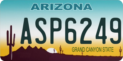 AZ license plate ASP6249