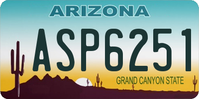AZ license plate ASP6251