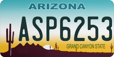 AZ license plate ASP6253