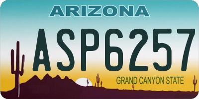 AZ license plate ASP6257