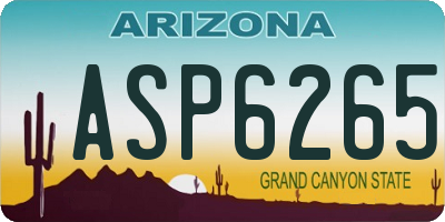AZ license plate ASP6265